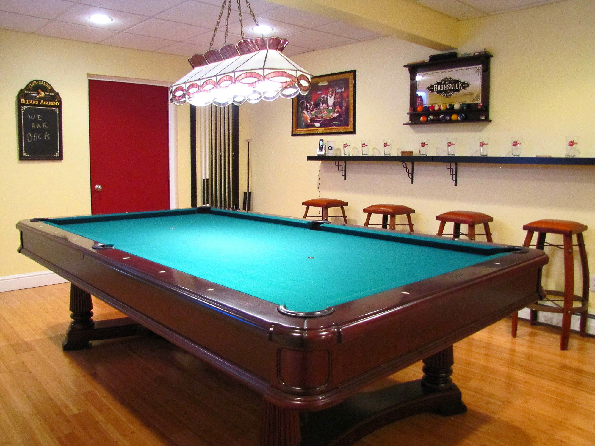 Pool Table in the gaming room